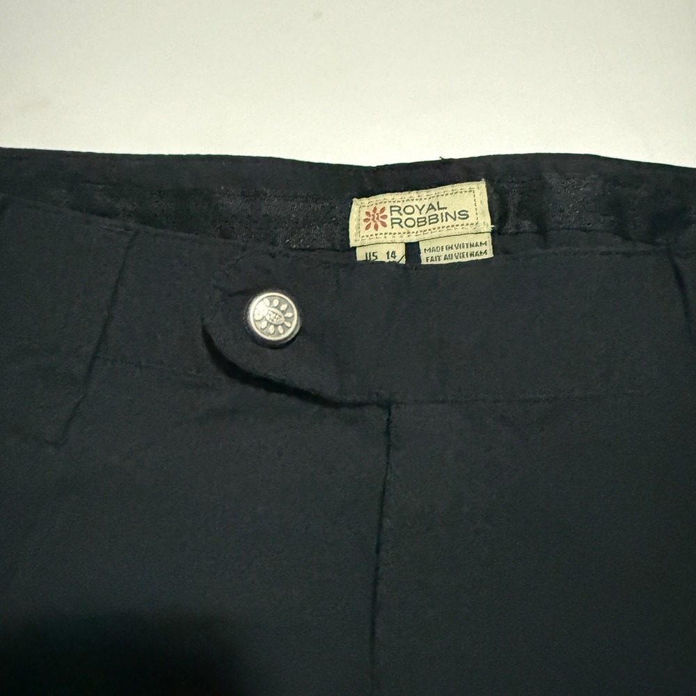 Royal Robbins Womens 14 Short Hiking Pants Black Nylon Stretch ROY C-537 - Picture 4 of 8